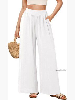 High Waisted Wide Leg Palazzo Pants with Pockets